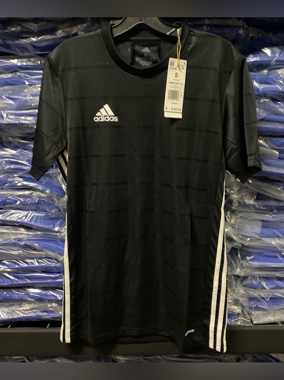 Adidas AeroReady Campeon 21 Soccer Jersey Black White Men’s Small NWT FT6760